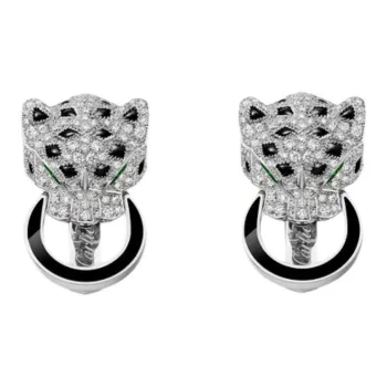 CARTIER White Gold Cufflinks Unisex Silver