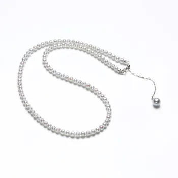 DARA Saltwater Pearl 3 4mm Freshwater Seed Bead Necklace With Tassel Women's