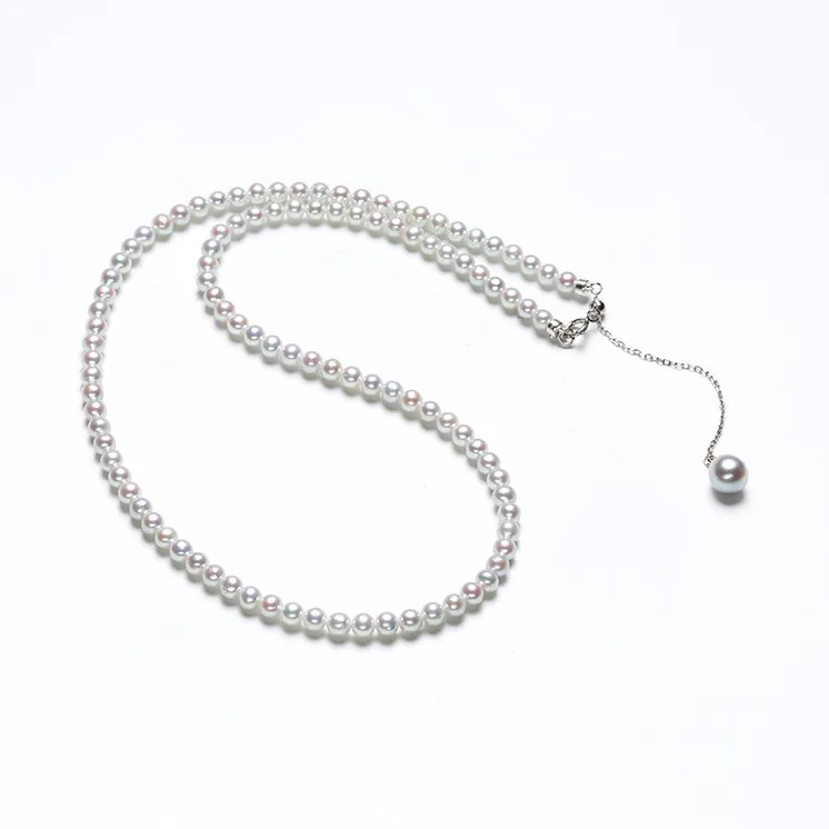DARA Saltwater Pearl 3 4mm Freshwater Seed Bead Necklace With Tassel Women's-0