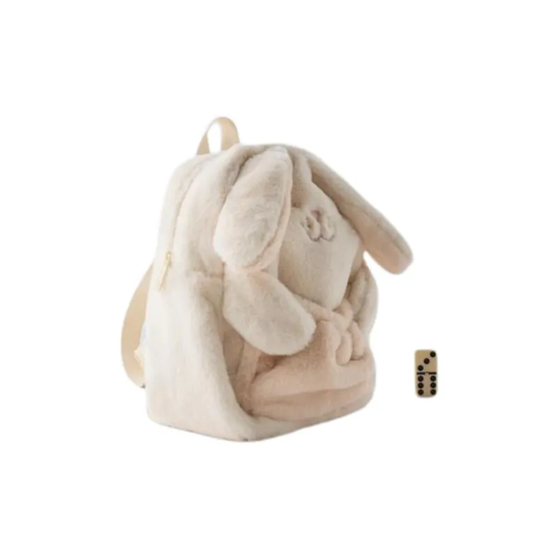ZARA Polyester Backpack Women's Beige-3
