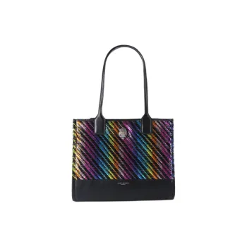 Kurt Geiger London Leather Tote Bag Shopping Bag Handbag Small Size Women's Black