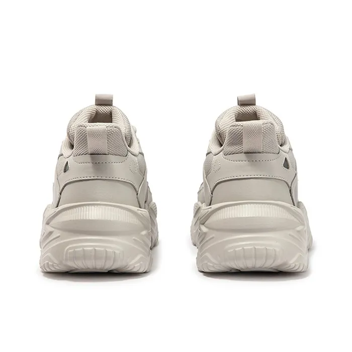 361° Croissant Anti Slip And Wear Resistant Water Resistant Low Top Casual Shoes Men's White Limestone Color-3