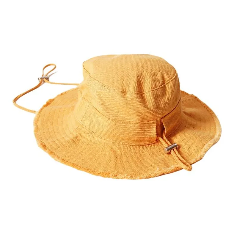 Jacquemus Cotton Bucket Hats Women's Yellow-0