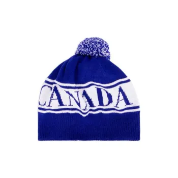 Canada Goose Intarsia knit Logo Pompom Beanie