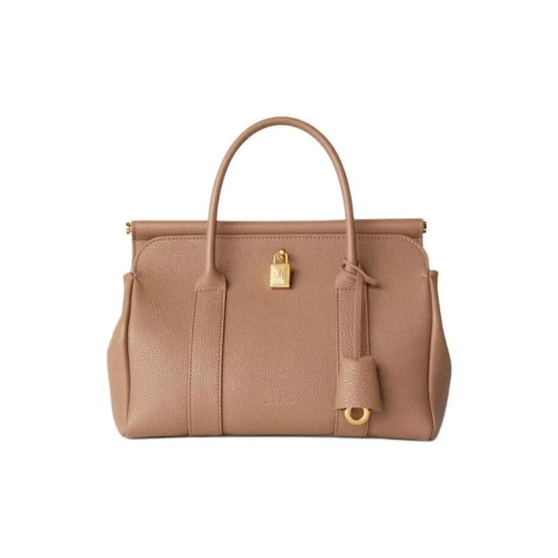 Loro Piana Cow Leather Shoulder Bag Crossbody Bag Handbag Women's Fossil Color Multicolor Gold-2