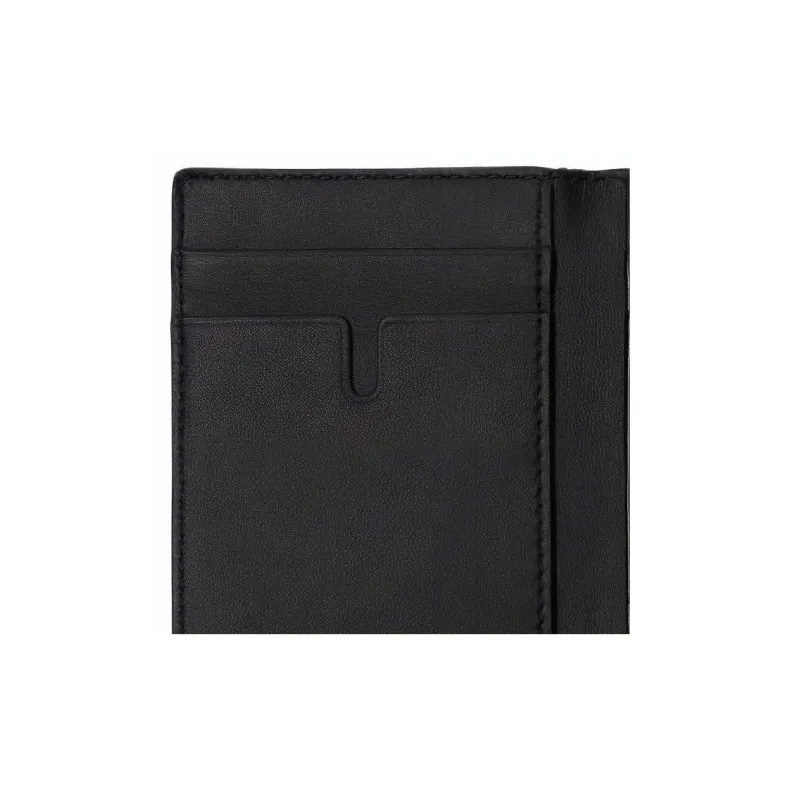 Burberry Polyester Cotton Card Holder Men's Black & Calico-4