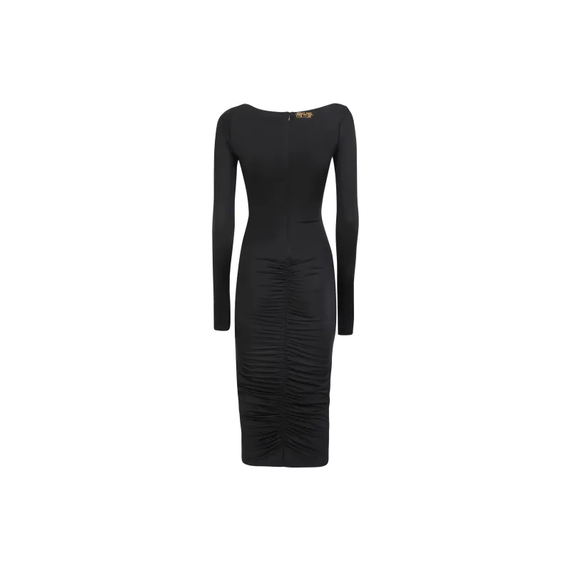 VERSACE JEANS COUTURE Cut Out Long Sleeved Midi Dress-1
