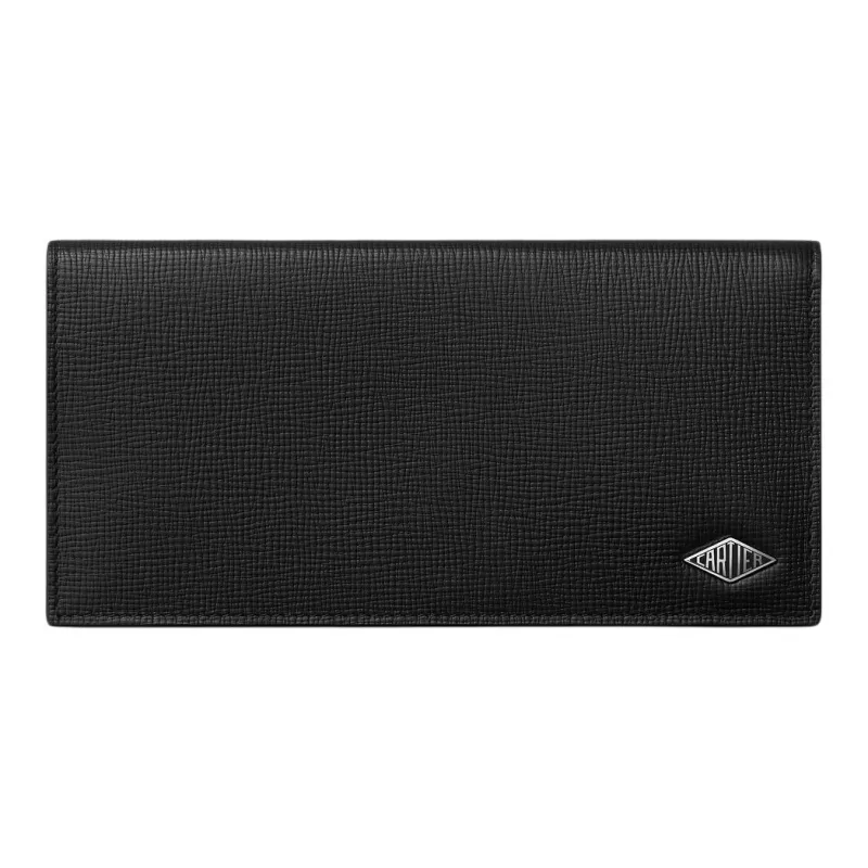 CARTIER Grained Calfskin Wallet Unisex Black-0