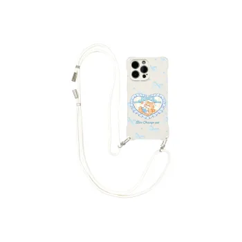 Sen Dog Silicone Material Square Lanyard Cute Creative Phone Cases Compatible With IPhone 16 Pro Max/Pro/Plus/15/14/13