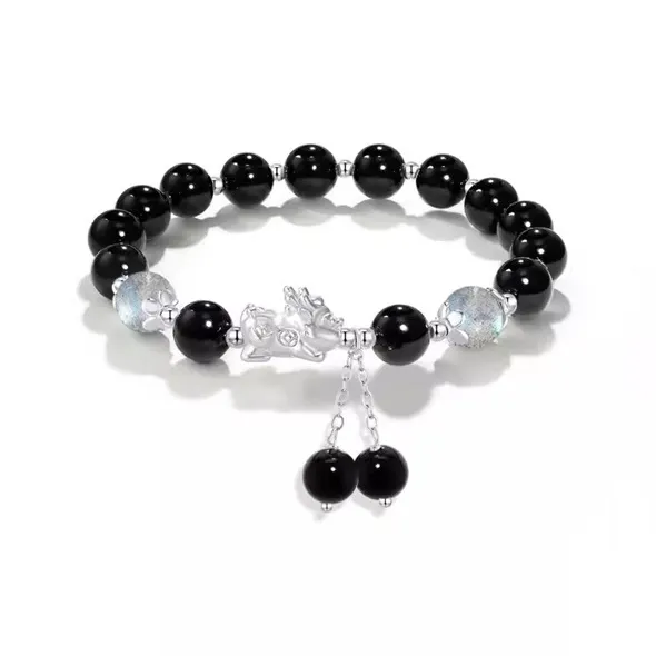 Bubble Scallops Glass Cat Eye Bracelets Unisex-0