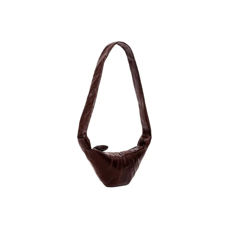 Lemaire Cotton Croissant Bag Shoulder Bag Crossbody Bag Small Size Unisex Chocolate-1
