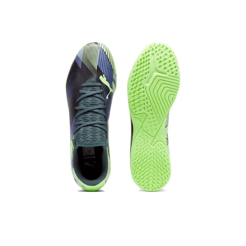 PUMA FUTURE 7 PLAY Anti Slip Wear Resistant Soccer Shoes Men's Gray Purple Green-3