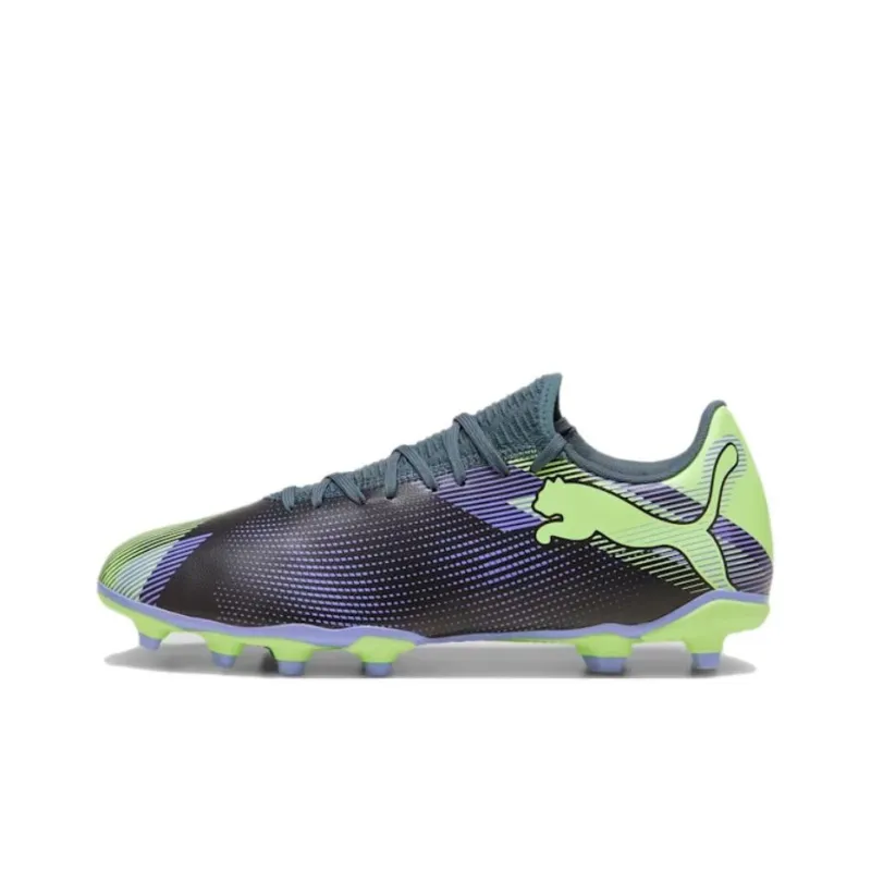PUMA FUTURE 7 PLAY Artificial Ground Anti Slip Wear Resistant Soccer Shoes Men's Gray Purple Green-0