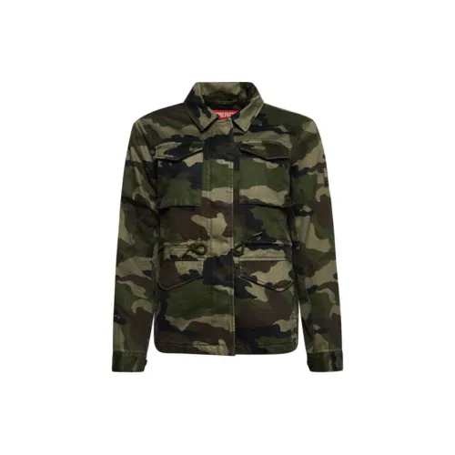 SUPERDRY Jackets Women's Green Camouflage