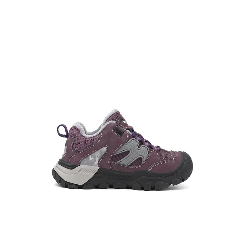 Jeep Slip-Resistant Anti-Kick Wear-Resistant Warm Low-Top Kids Lifestyle Shoes Red Cane Purple/Glacier Gray Kids'-1