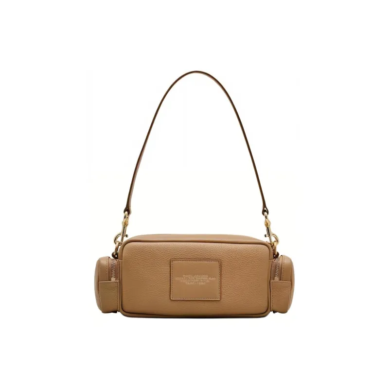 MARC JACOBS Leather Handheld Portable Crossbody Bag Shoulder Bag Unisex Camel-2