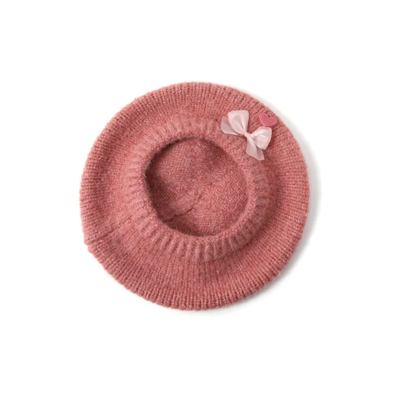 FREE RABBITⅡ Fall And Winter Fashion Warm Plush Knitted Fabric Painter Beret Women's-5