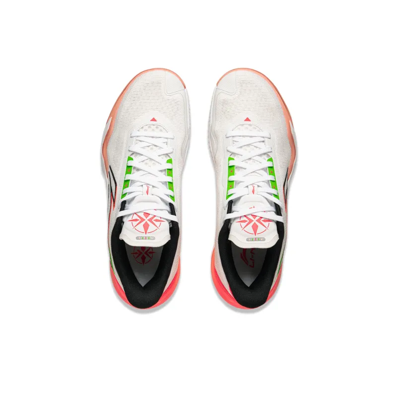 LiNing Knife 5 Slip Resistant Rebound Coverage Low Top Performance Basketball Shoes Men's Pink White-3
