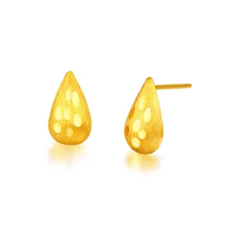 One Thousand Two 18K Gold Stud Earrings Unisex