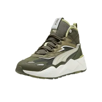 PUMA RS-X Anti-Slip Wear-Resistant High-Top Casual Shoes Men's Dark Olive Green