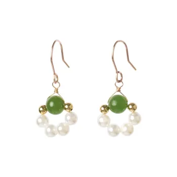 Andaozi Hetian Jade Earrings Jasper Unisex
