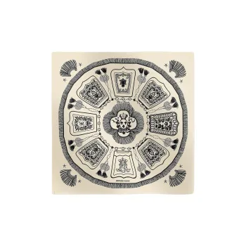 HERMES Mulberry Silk Silk Scarves Men's Light Beige