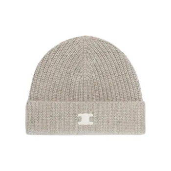 CELINE Triomphe Beanie In Heritage Cashmere