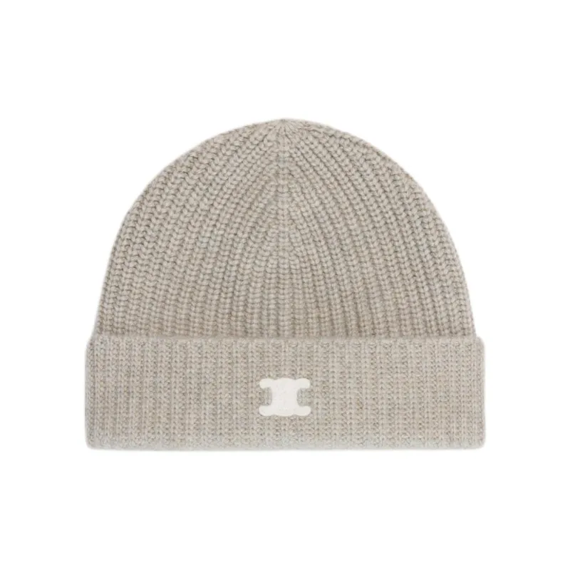 CELINE Triomphe Beanie In Heritage Cashmere-0