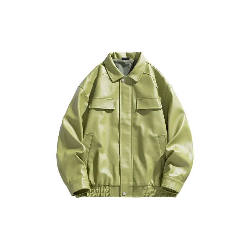 Yiwen Leather Jackets Unisex-12