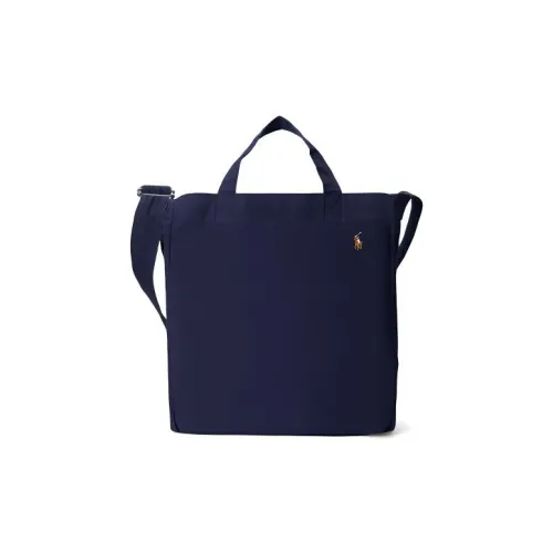 Polo Ralph Lauren Fabric Tote Bag Shopping Bag Shoulder Bag Crossbody Bag Handbag Men's Blue
