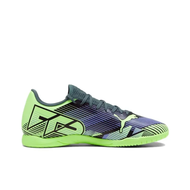 PUMA FUTURE 7 PLAY Anti Slip Wear Resistant Soccer Shoes Men's Gray Purple Green-1