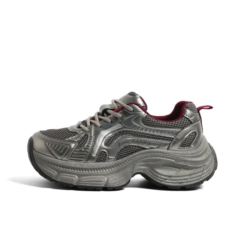 HUANQIU Anti Slip And Wear Resistant Breathable Low Top Chunky Sneakers Women's