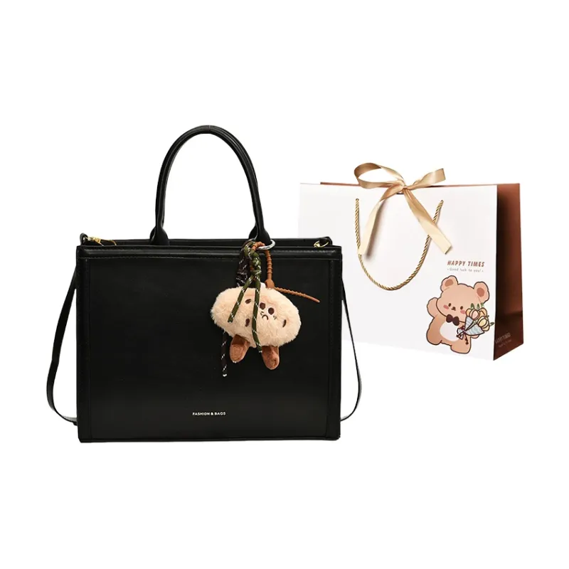 ERANGBEAR PU Tote Bag Shopping Bag Crossbody Handbag Women's Multicolor-6