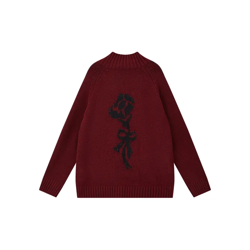 WULISHAONIAN Color Blocking Wool Woven Coat Cool Guy Unisex Sweater-1