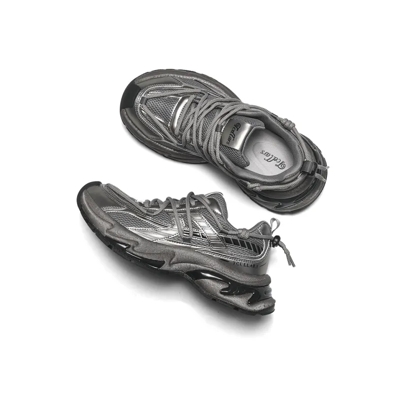 TCELLARS Cushioning Abrasion Resistant Support Balance Height Increasing Low Top Chunky Sneakers Unisex-4