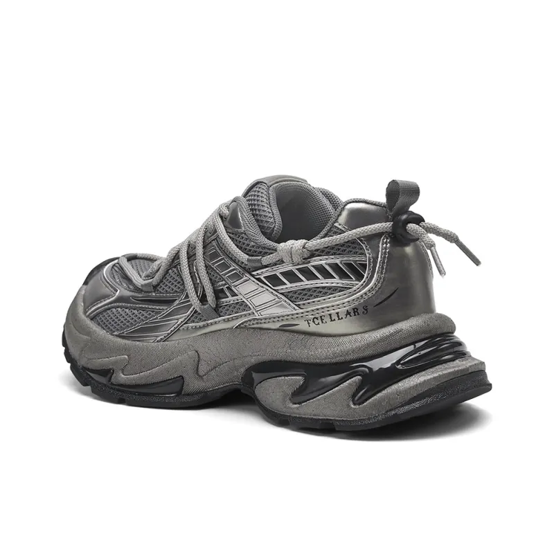 TCELLARS Cushioning Abrasion Resistant Support Balance Height Increasing Low Top Chunky Sneakers Unisex-1