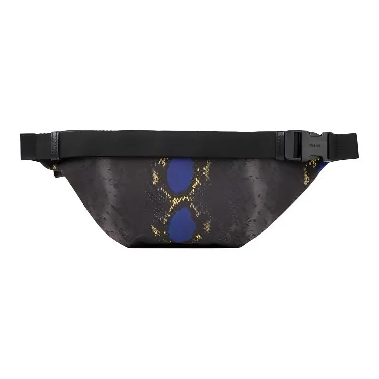 VERSACE Bondage Leather Crossbody Bags Fanny Pack Men's Black-2