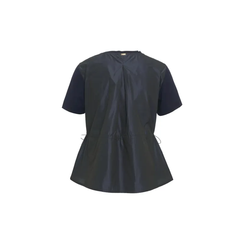 HERNO Contrast Panel Drawstring Waist T Shirt-1