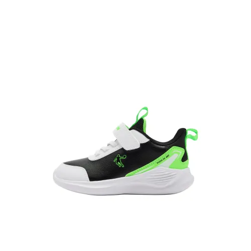 QIAODAN Anti Kick And Wear Resistant Low Top Kids' Running Shoes Black Green Children Aged 3 7 Years Old