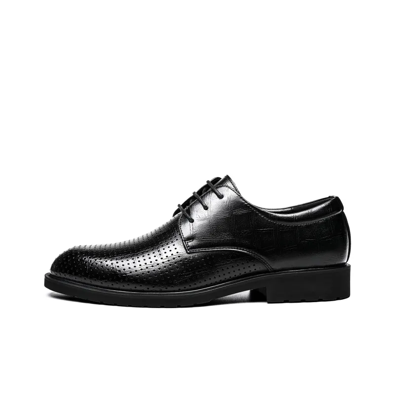 CHINT Dress Shoes Men Low Top Black/Brown-17