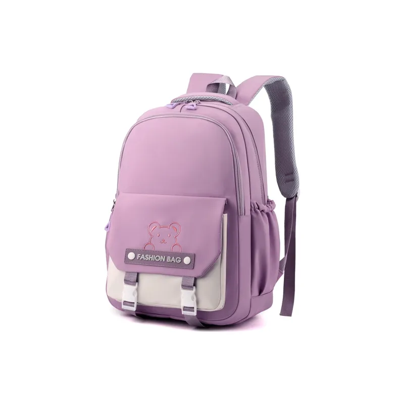 Gorora Nylon Fabric Backpack Regular Women's Multicolor-3