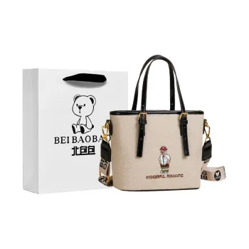 North Pack Canvas Bag, Tote Bag, Shoulder Bag Women's Ecru/Khaki