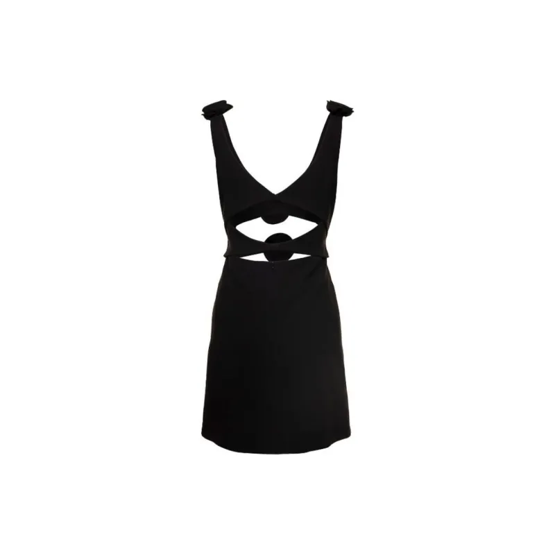 Magda Butrym Floral Appliqué Cut Out Sleeveless Mini Dress-1