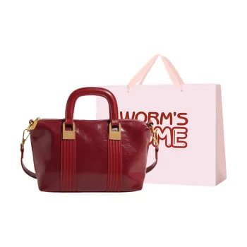 Worm's Home PU One Shoulder Handbag Regular Women's Black/Burgundy/Coffee