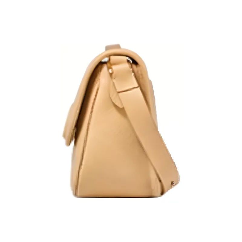 DISSONA Cow Leather Crossbody Bag, Shoulder Bag Tubas Women's Apricot-2