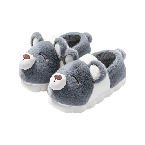 Thin Strips Cotton Slippers Womens, White
