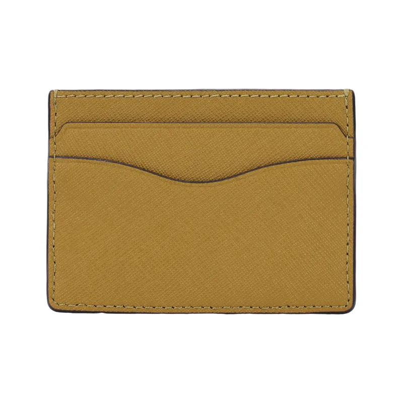 TORY BURCH Emerson Leather Card Holder Regular Women's Yellow-2