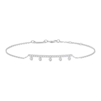 De Beers 18K White Gold Bracelets Women's Silver
