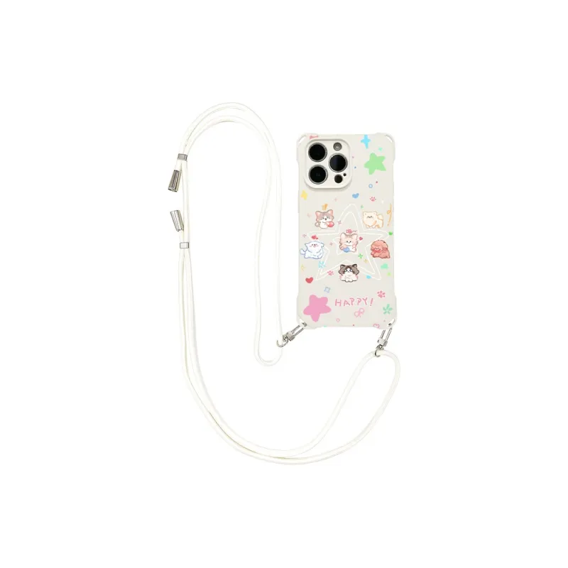 Sen Dog Silicone Material Cute Crossbody Trendy Phone Cases Compatible With IPhone 16 Pro Max/Pro/Plus/15/14/13-2