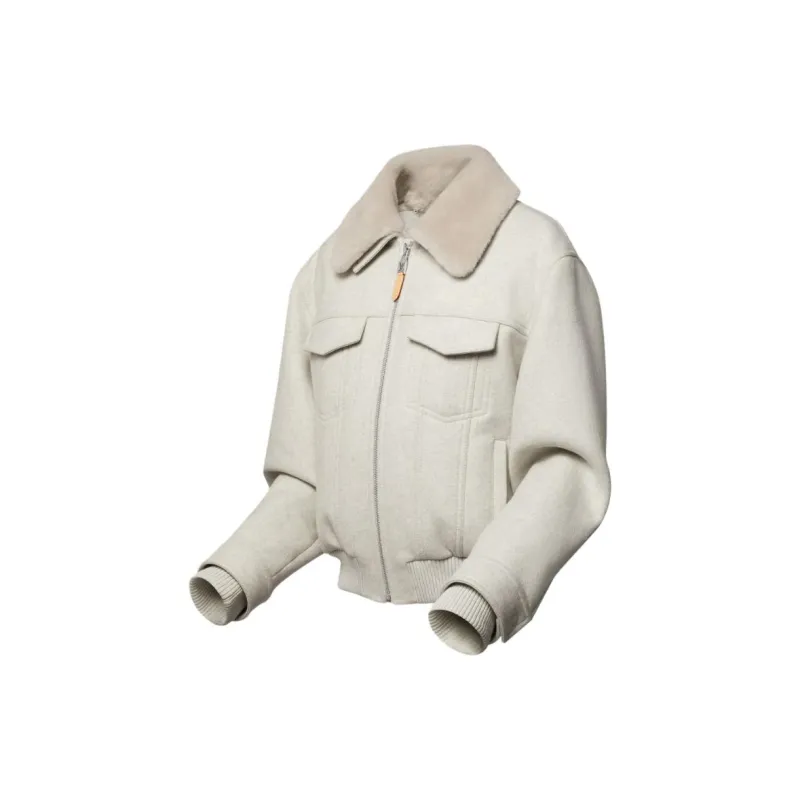 LOUIS VUITTON Wool Blouson With Shearling Collar-1